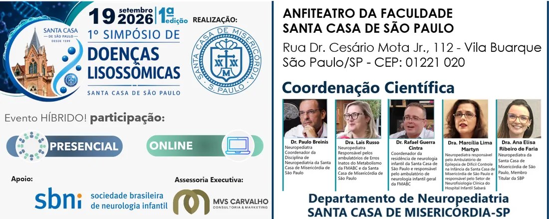 1º Simpósio de Doenças Lisossômicas — Santa Casa de São Paulo